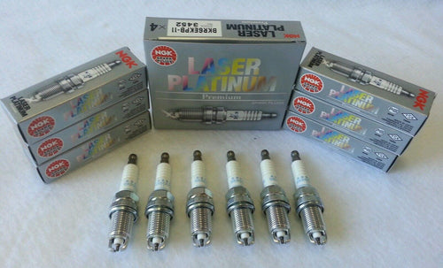 6-PCS- NGK BKR6EKPB11 TWIN TIP SPARK PLUG HIGH POWER LASER PLATINUM