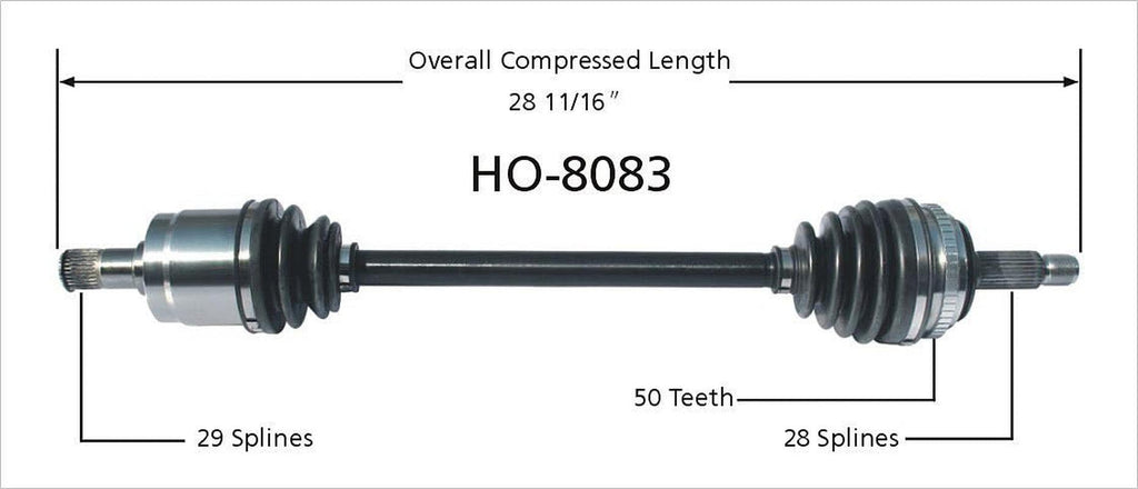HO-8083 CV Axle Shaft