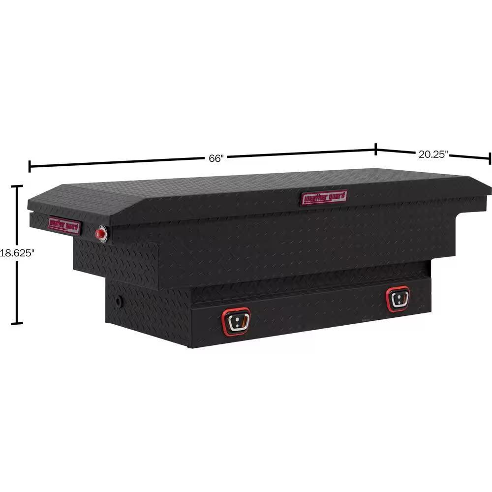 62.5 In. Matte Black Aluminum Compact Low Profile Crossover Truck Tool Box