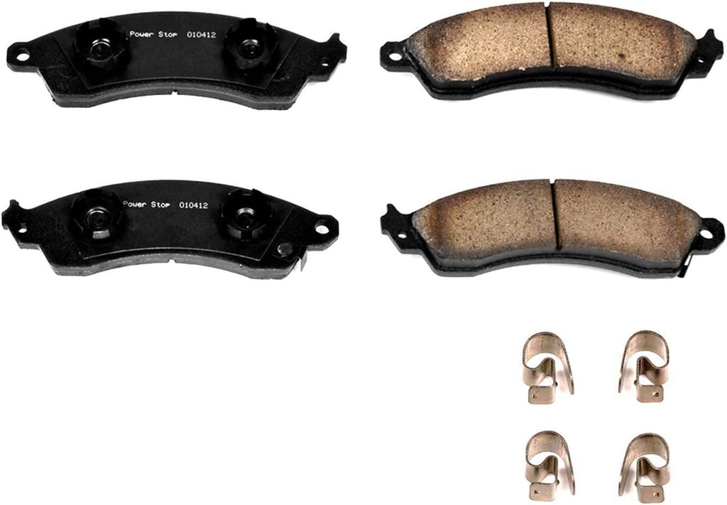 17-412, Z17 Front Ceramic Brake Pads with Hardware