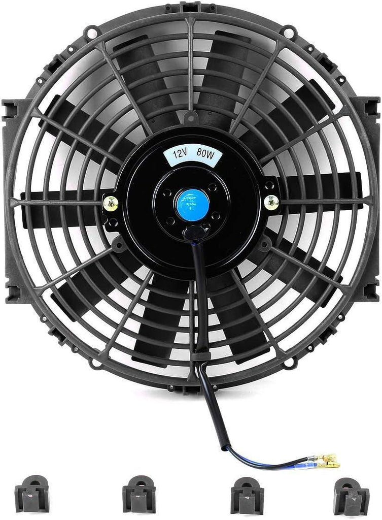 RAF-10+FMK-X2 2Pcs 10" Inch Electric Radiator Cooling Fan Kit (Black)
