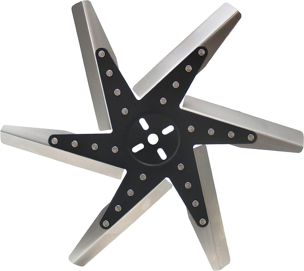 Derale  18" High Performance Stainless Steel Flex Fan Standard Rotation,Black