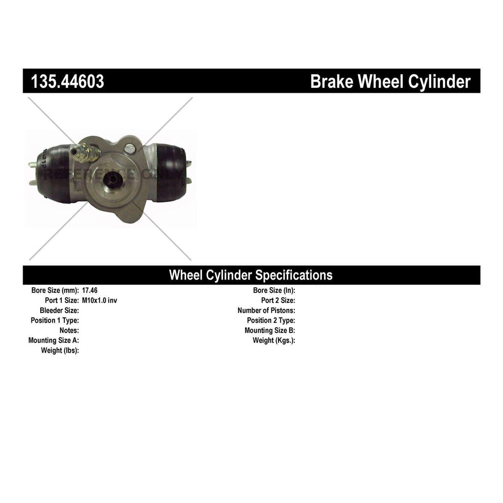 Rear PAIR Centric Drum Brake Wheel Cylinder for 1986-2002 Toyota Corolla (37775)