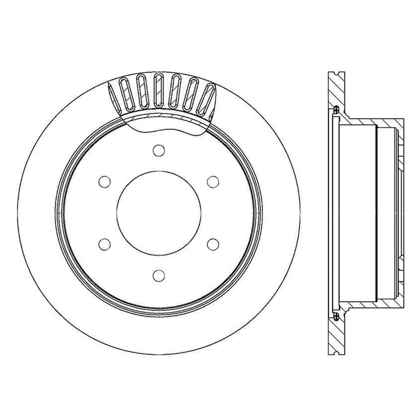 Centric Rear Disc Brake Rotor for 08-17 Mitsubishi Montero (121.99103)