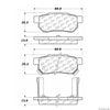 Front Disc Brake Pad for City, Fit, Integra, Civic+More (103.03740)