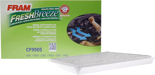 Fresh Breeze Cabin Air Filter Replacement for Car Passenger Compartment W/ Arm and Hammer Baking Soda, Easy Install, CF9905 for Mercedes-Benz Vehicles, 1 Count (Pack of 1)