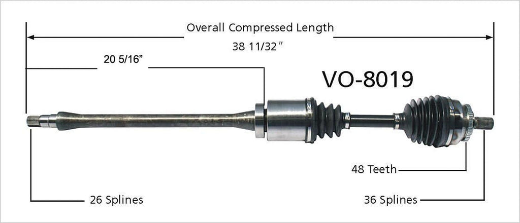 VO-8019 CV Axle Shaft