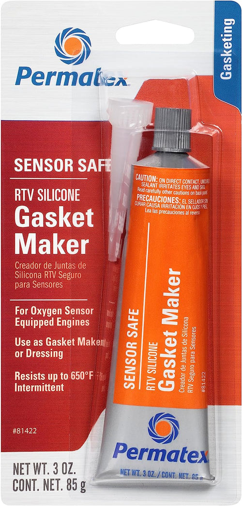 Permatex 81422-12PK Sensor-Safe High-Temp RTV Silicone Gasket Maker, 3 Oz. (Pack of 12)