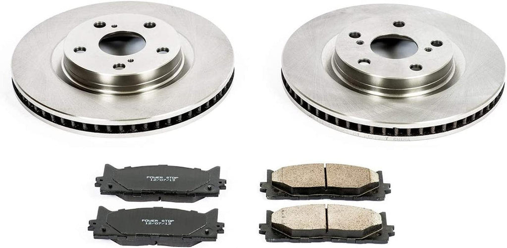 Front KOE3053 Stock Replacement Brake Pad and Rotor Kit Autospecialty
