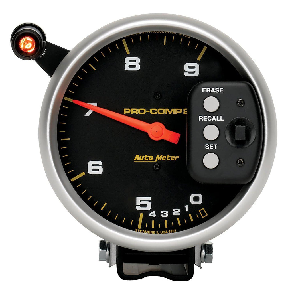 5 in. TACHOMETER 0-9000 RPM PEDESTAL DUAL RANGE W/ QUICK LITE & PEAK ...