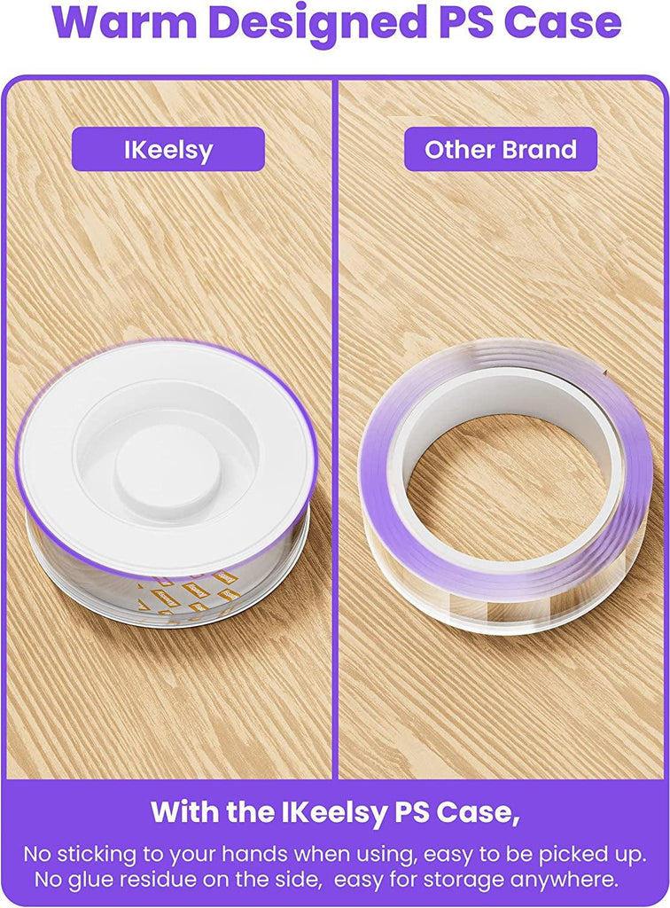 Double Sided Mounting Tape Removable 1.18" X 198”, Clear & Tough Nano Double Sided Tape Heavy Duty, Multipurpose Tape Picture Hanging Strip Adhesive Poster Carpet Tape