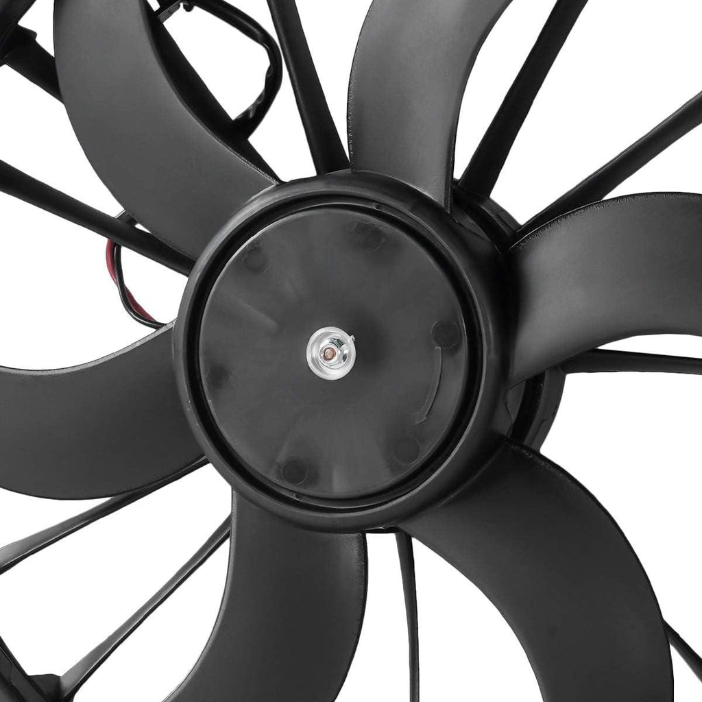 OEM-RF-0066 Factory Style Radiator Cooling Fan Assembly Cooling Efficiency Improved Direct Replacement [Compatible with 09-18 Challenger/Charger] Black