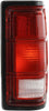 for Dodge W150/W250/W350 1990 1991 1992 1993 Tail Light Passenger Side | Lens & Housing | W/Black Trim | Clear & Red Lens | Replacement for CH2801114 | 55054788