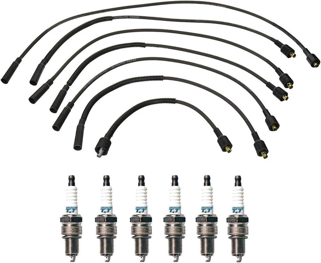 Denso Wire Set 7Mm & 6 Iridium TT Spark Plug 0.04 Kit for Dodge 3.9L V6 VIN X