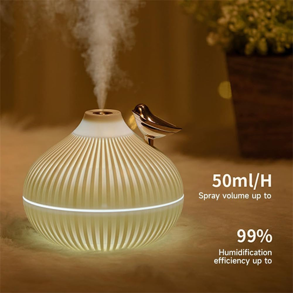 Essential Oil Diffuser - Oil Diffuser Humidifier 300ML, Ultrasonic Air Aroma Diffusers, Scent Mist Diffuser with 3 Light & 2 Mist Modes, Aromatherapy Diffuser Humidifier for Large Bedroom Home Office