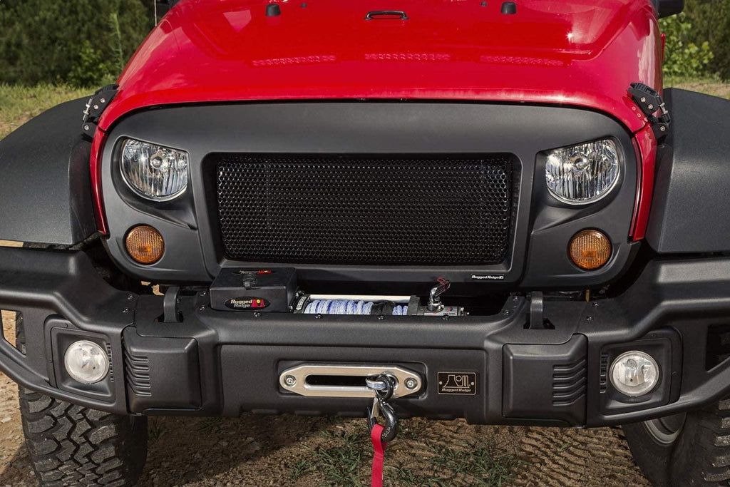 12034.01 Spartan Grille, Satin Black; 07-18 Jeep Wrangler JK