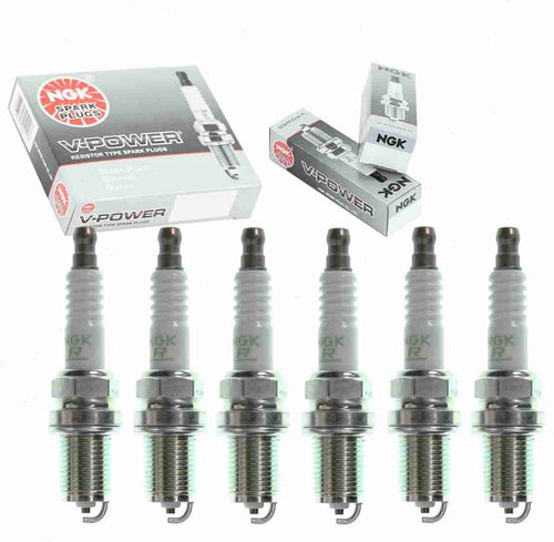6 Pc NGK V-Power Spark Plugs Compatible with BMW 525I 2.5L L6 1991-2005