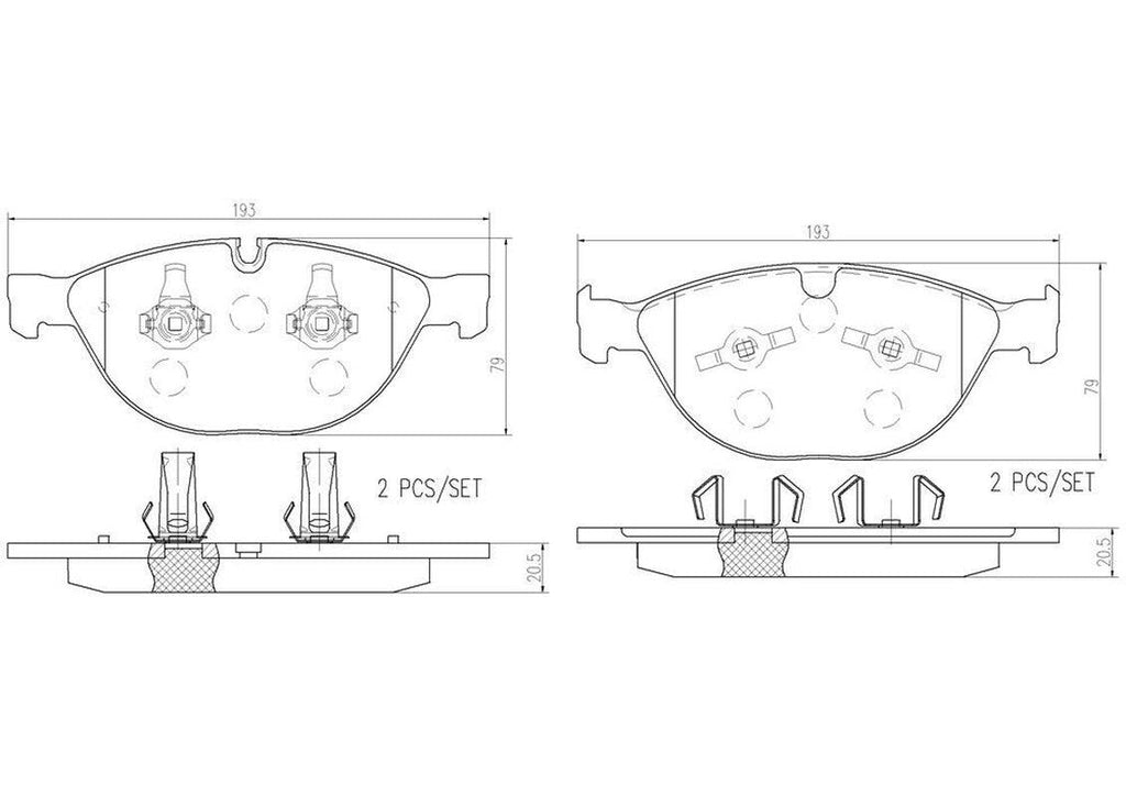 Brembo Front Disc Brake Pad Set for BMW (P06066N)