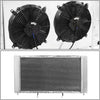RA+FS-SILVERADO99-2 3-Row Full Aluminum Radiator with Fan Shroud Compatible with 00-07 Yukon / 99-06 Sierra 1500/02-05 Escalade at 4.8L/ 5.3L V8
