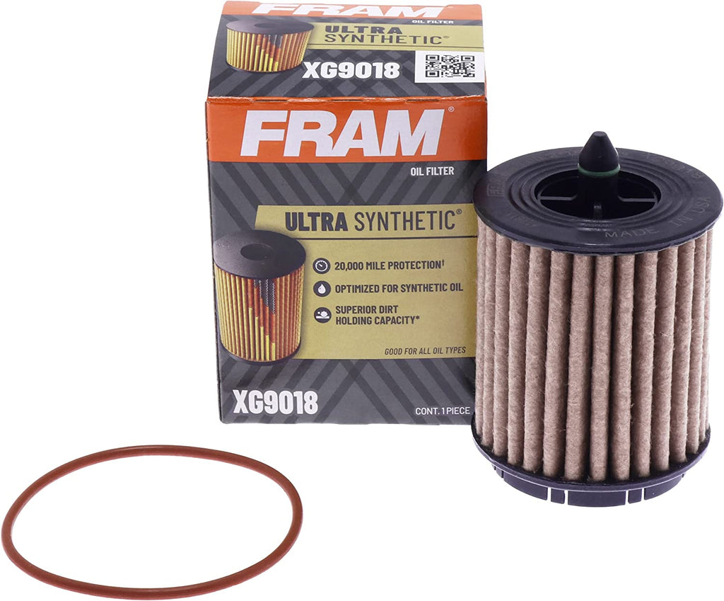 Ultra Synthetic Automotive Replacement Oil Filter, Designed for Synthetic Oil Changes Lasting up to 20K Miles, XG9018 (Pack of 1)