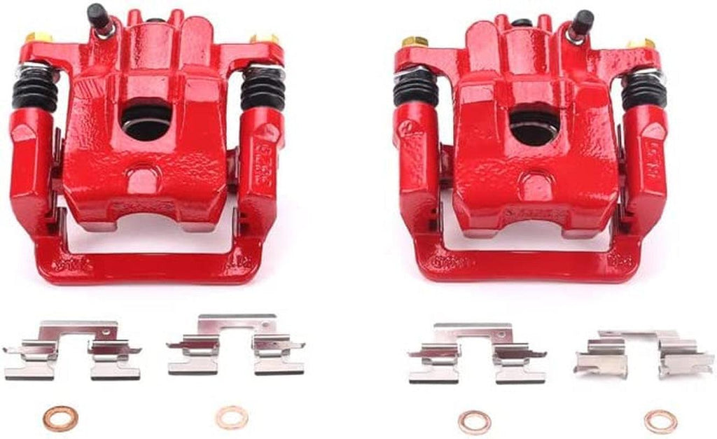 Rear S2674 Pair of High-Temp Red Powder Coated Calipers