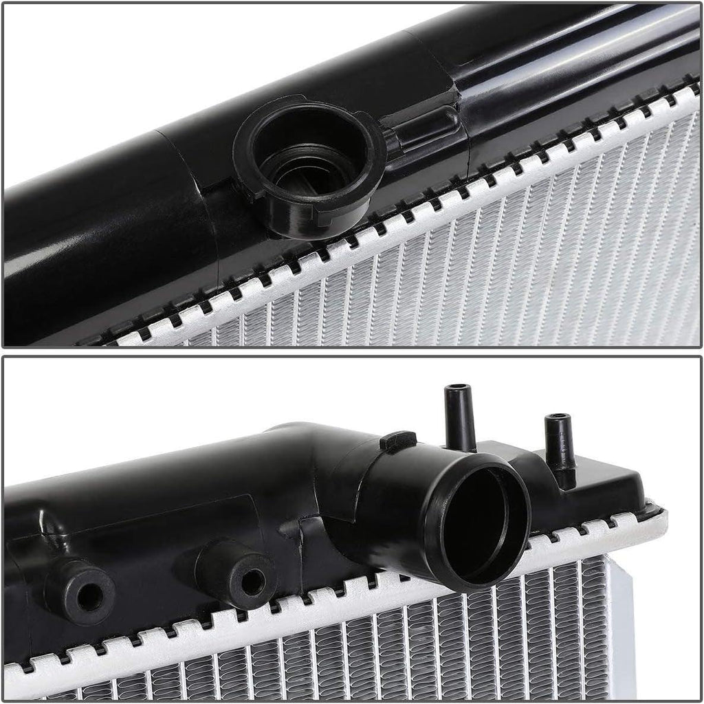 OEM-RA-2807 1-Row OE Style Aluminum Cooling Radiator Compatible with 05-18 Frontier / 05-12 Pathfinder AT, 27-3/16" W X 23-5/8 X H X 1-1/4" D, 1-3/8" Inlet, 1-3/8" Outlet