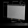 DNA Motoring  Factory Style Aluminum Radiator Compatible with 03-09 Trailblazer/Envoy 5.3L V8 AT,26-7/8" W X 18" H X 1" D,1-5/16"Inlet / 1-9/16" Outlet