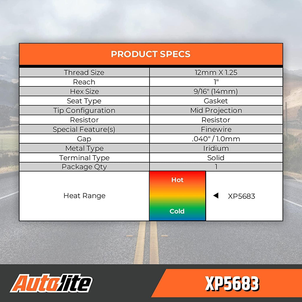 Autolite Iridium XP Automotive Replacement Spark Plug, XP5683 (1 Pack)