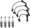 Denso Wire Set 7Mm and 4 Iridium TT Spark Plugs 0.04 Kit for Ford Mazda 2.3L L4 Naturally Aspirated VIN D