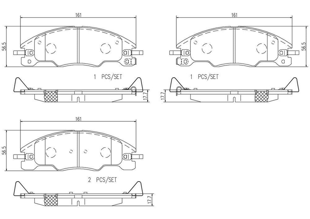 Brembo Front Disc Brake Pad Set for 08-11 Focus (P24163N)