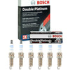Bosch Double Platinum Spark Plug 6PCS for BMW 135I 335I 435I 535I 640I X1 X3 X4