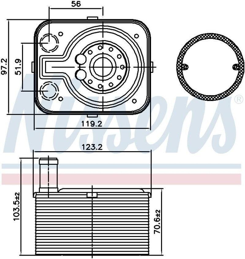 Engine Oil Cooler for Beetle, CC, Golf, Jetta, A3, Touareg, Q7+More 90655