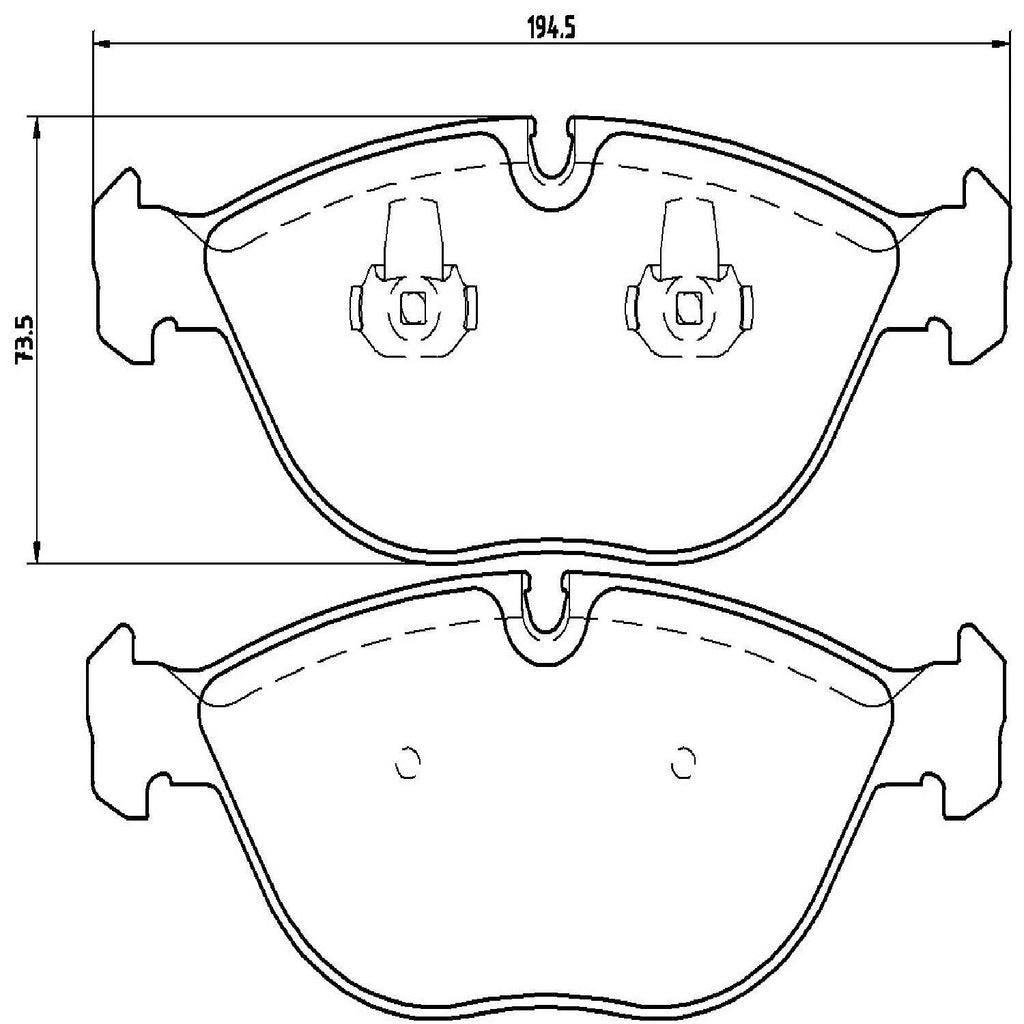 Front Disc Brake Pad Set for TT Quattro, Crossfire, E500, S430+More (P06019)