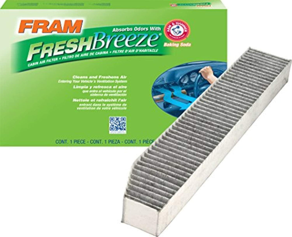 Fresh Breeze Cabin Air Filter with Arm & Hammer Baking Soda, CF10363 for Select Jeep Vehicles , White