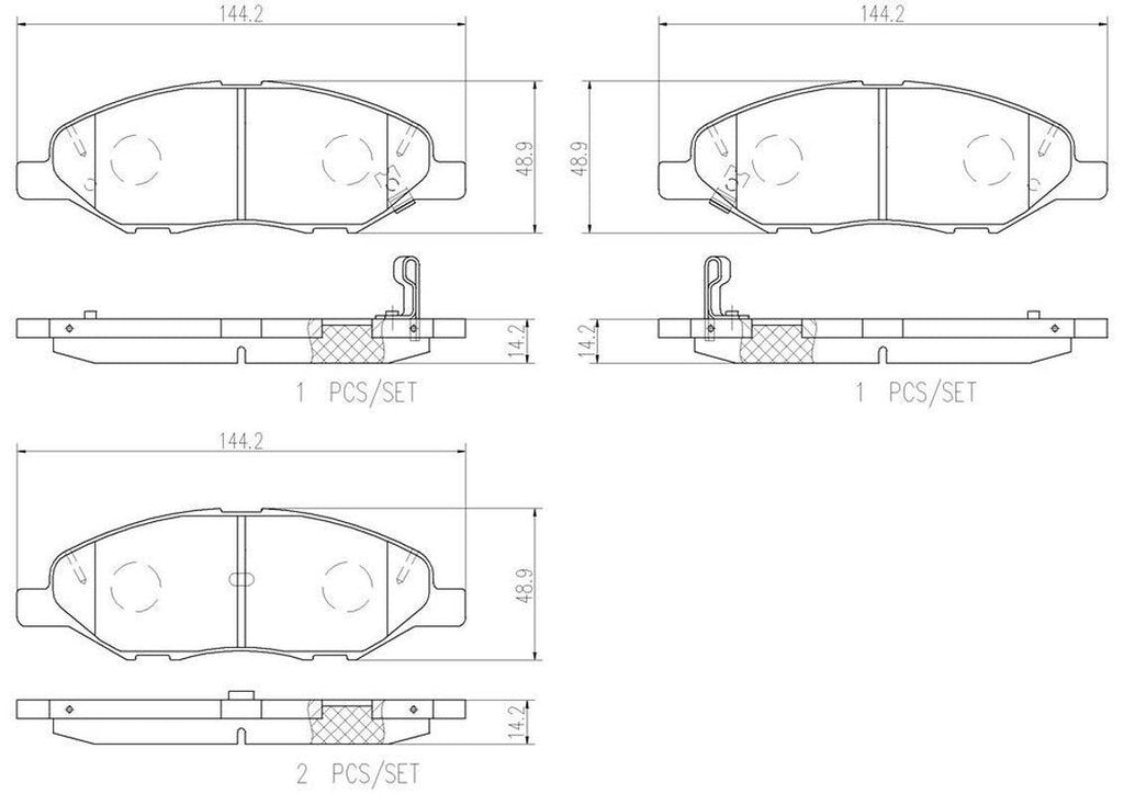 Brembo Front Disc Brake Pad Set for 08-11 Nissan Versa (P56088N)