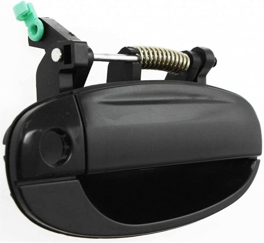 for Chevy Aveo Exterior Door Handle Front Passenger Side Smooth Black 2004-2008 | with Key Hole | Trim:All Submodels | GM1311173 | 96409549