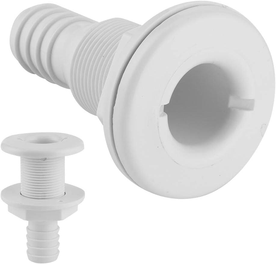 Thru Hull Bilge Fitting, 1In Nylon Plastic Marine Thru Hull Bilge Pump Hose Aerator Fitting for Boat Yacht Sail RV Camper Van