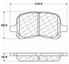 Centric Front Disc Brake Pad for Prizm, Corolla (103.07410)