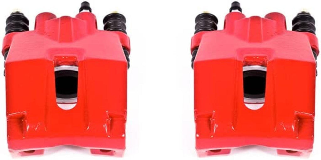 Rear S4858 Pair of High-Temp Red Powder Coated Calipers