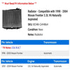 Radiator - Compatible with 1998 - 2004 Nissan Frontier 3.3L V6 Naturally Aspirated 1999 2000 2001 2002 2003