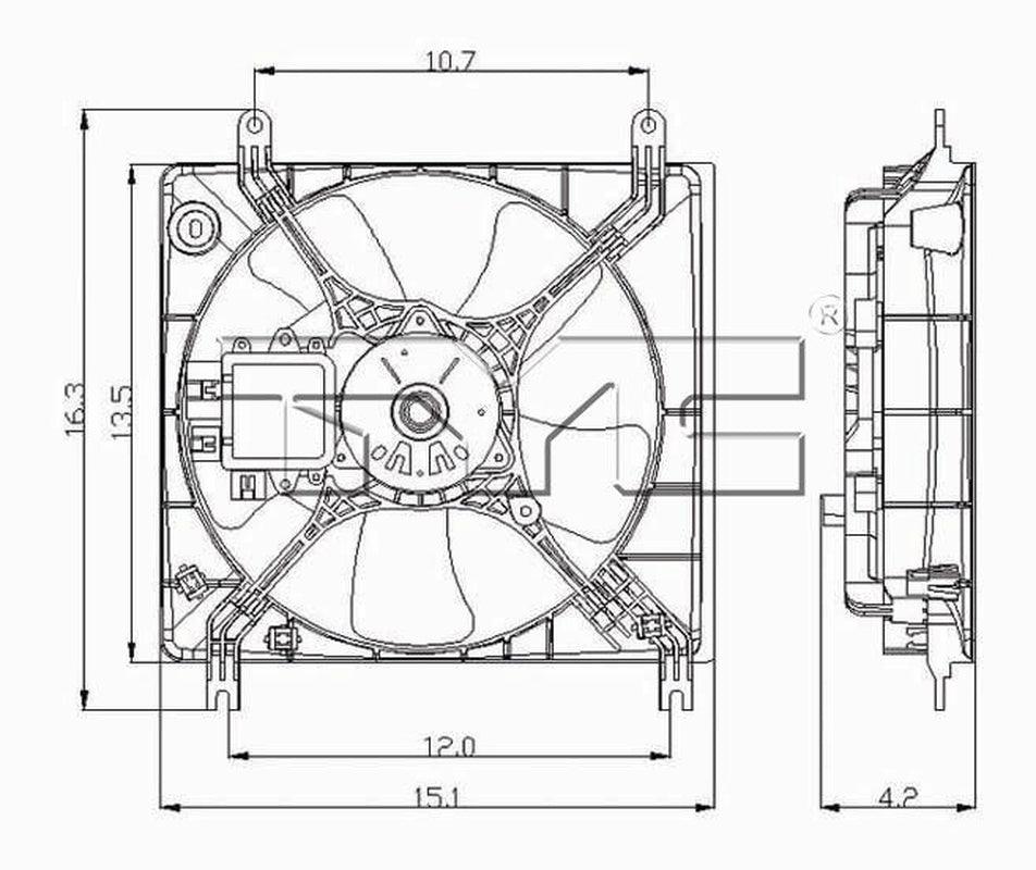 TYC Engine Cooling Fan Assembly for Sebring, Stratus, Eclipse 600810