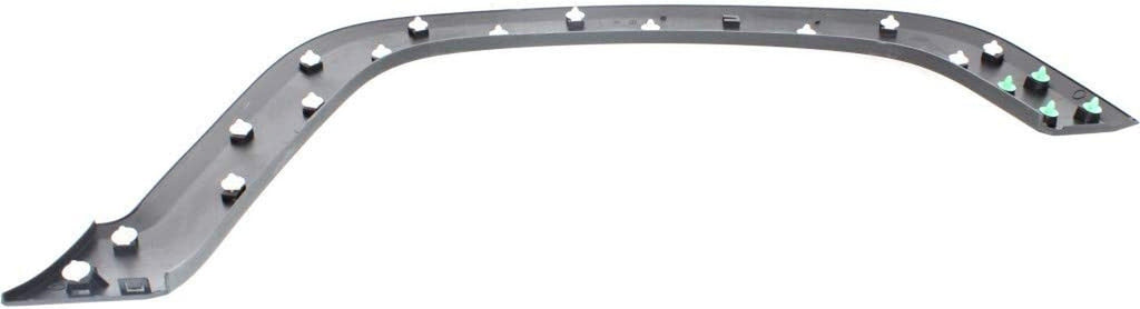 Compatible with Jeep Renegade Fender Trim 2015 16 17 18 19 2020 Driver Side | Front | Textured Dark Gray | Plastic Material | CH1290113 | 6TB75LXHAA