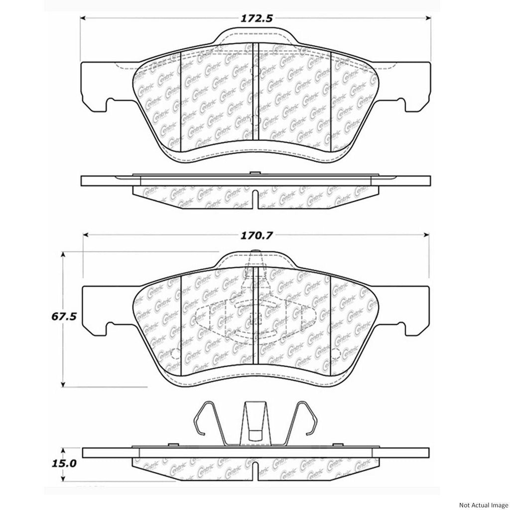 Centric Front Disc Brake Pad for Escape, Mariner, Tribute (103.10470)