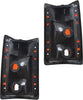 Taillights Taillamps Brake Lights W/Black Bezel Trim Pair Set for 88-96 Dakota