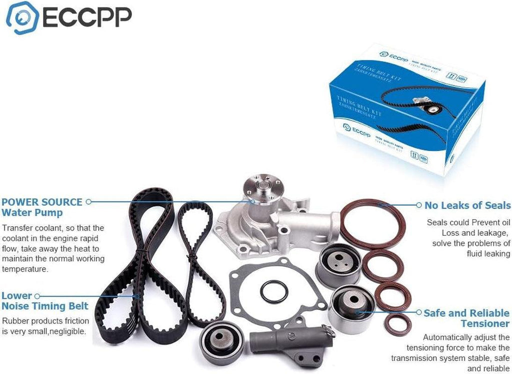Timing Belt Kit Tensioner Water Pump Fits 99-05 00 Mitsubishi 2.4L SOHC 4G64