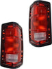 Taillights Taillamps Brake Lights W/Black Bezel Trim Pair Set for 88-96 Dakota