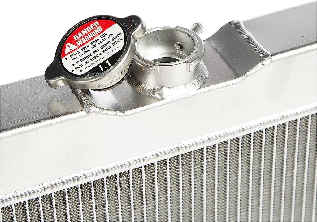 RA-FM67-3 3-Row Tri Core Aluminum Racing Radiator Compatible with 67-70 Mustang/Cougar XR7, 1969 Fairlane/Ranchero, 24" X 16.25" X 2.25", 1.50" Inlet / 1.75" Outlet
