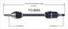 FD-8069 CV Axle Shaft