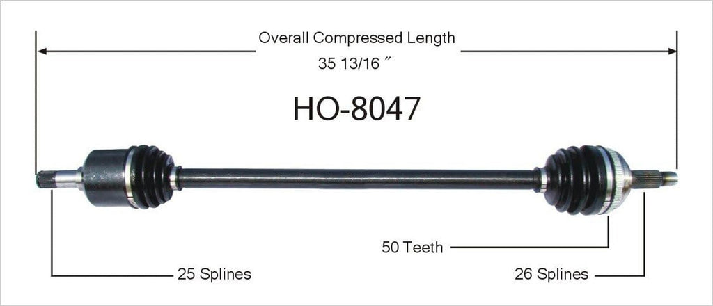HO-8047 CV Axle Shaft