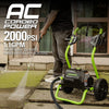 Greenworks 2000 PSI (13 Amp) Electric Pressure Washer (Wheels for Transport / 20 FT Hose / 35 FT Power Cord) Great for Cars, Fences, Patios, Driveways